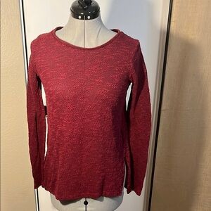 American Eagle Outfitters Red Blouse with Long Sleeves